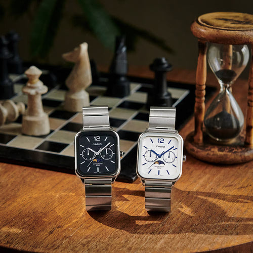 Moonphase Analog Black Dial Watch
