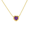 Heart Double Bezel Bead Chain Necklace