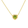 Heart Double Bezel Bead Chain Necklace