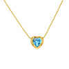 Heart Double Bezel Bead Chain Necklace