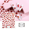 3D Golden Wave Line Nail Sticker Marble Blue Geometry Abstract Flowers Nail Art Sliders Decals Foils Manicure Decorations CHTH
