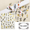 3D Golden Wave Line Nail Sticker Marble Blue Geometry Abstract Flowers Nail Art Sliders Decals Foils Manicure Decorations CHTH