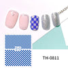3D Golden Wave Line Nail Sticker Marble Blue Geometry Abstract Flowers Nail Art Sliders Decals Foils Manicure Decorations CHTH