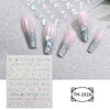 3D Golden Wave Line Nail Sticker Marble Blue Geometry Abstract Flowers Nail Art Sliders Decals Foils Manicure Decorations CHTH