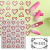 3D Golden Wave Line Nail Sticker Marble Blue Geometry Abstract Flowers Nail Art Sliders Decals Foils Manicure Decorations CHTH