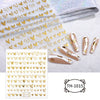 3D Golden Wave Line Nail Sticker Marble Blue Geometry Abstract Flowers Nail Art Sliders Decals Foils Manicure Decorations CHTH