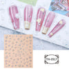 3D Golden Wave Line Nail Sticker Marble Blue Geometry Abstract Flowers Nail Art Sliders Decals Foils Manicure Decorations CHTH