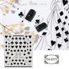 3D Golden Wave Line Nail Sticker Marble Blue Geometry Abstract Flowers Nail Art Sliders Decals Foils Manicure Decorations CHTH