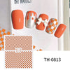 3D Golden Wave Line Nail Sticker Marble Blue Geometry Abstract Flowers Nail Art Sliders Decals Foils Manicure Decorations CHTH