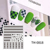 3D Golden Wave Line Nail Sticker Marble Blue Geometry Abstract Flowers Nail Art Sliders Decals Foils Manicure Decorations CHTH