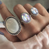 13 Pcs/set Bohemian Vintage Gems Crown Star Moon Exquisite Joint Ring