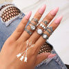 13 Pcs/set Bohemian Vintage Gems Crown Star Moon Exquisite Joint Ring