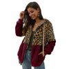 Leopard Zip-Up Patchwork Hooded Coat(5 Colors)