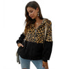 Leopard Zip-Up Patchwork Hooded Coat(5 Colors)