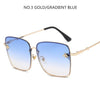New Fashion Lady Oversized Rimless Square Sunglasses