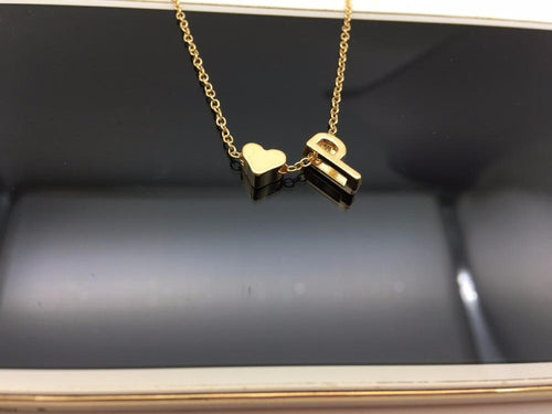 new - Heart Shaped Letter Necklace