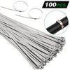 100PCS Multi-Purpose Locking Cable Metal Zip Ties