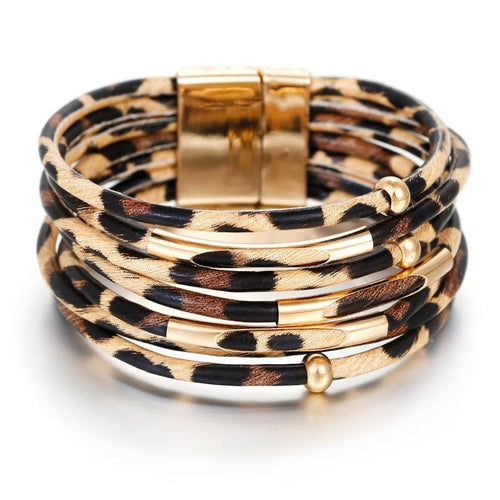 Leopard Leather Bracelets