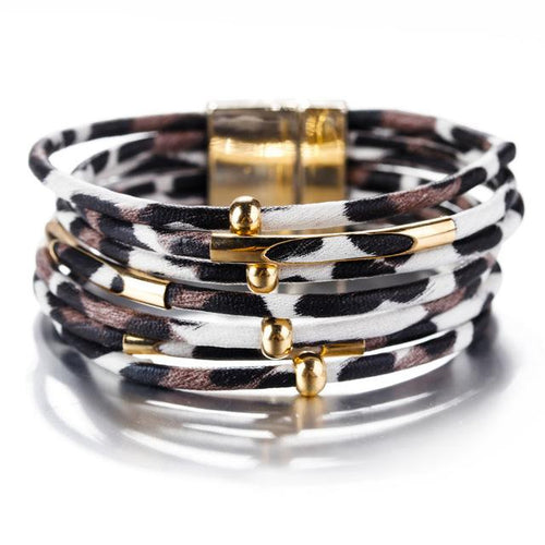 Leopard Leather Bracelets