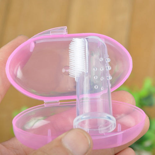 PROD3 - Baby Finger Toothbrush With Box Children Teeth Clear