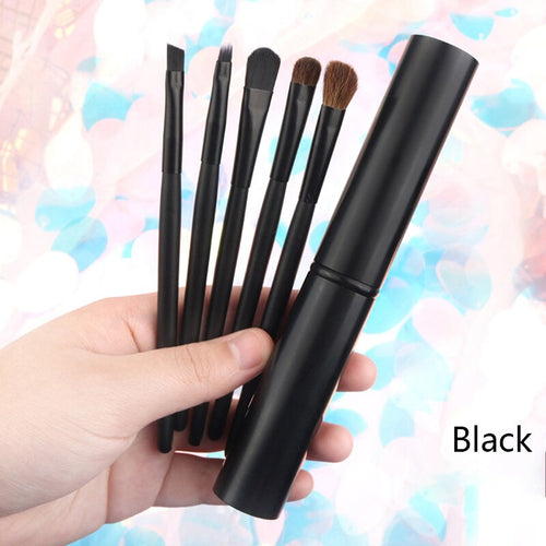 New 5pcs Professional Travel Portable Mini Eye Makeup Brushes Set Smudge Eyeshadow Eyeliner Eyebrow Brush Lip Make Up Brush kit