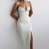 Adyce New Summer Women White Bodycon Bandage Dress Sexy V Neck Spaghetti Strap Club Celebrity Evening Runway Party Maxi Dresses