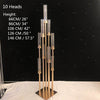 8 or 10 Heads Metal Candelabra Candle Holders Road Lead Table Centerpiece Gold Candelabrum Stand Pillar Candlestick For wedding