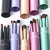 New 5pcs Professional Travel Portable Mini Eye Makeup Brushes Set Smudge Eyeshadow Eyeliner Eyebrow Brush Lip Make Up Brush kit