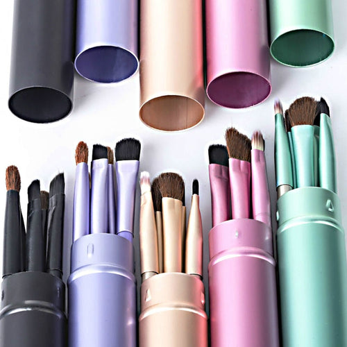New 5pcs Professional Travel Portable Mini Eye Makeup Brushes Set Smudge Eyeshadow Eyeliner Eyebrow Brush Lip Make Up Brush kit