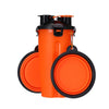 Dog 2 in 1 Bottle Pet Feeder Dog Water Bottle Collapsible Folding Bowl Travel Outdoor Food Water Storage For Cat Dog