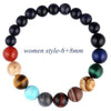Lovers Eight Planets Natural Stone Bracelet Universe Yoga Chakra Galaxy Solar System Beads Bracelets for Men Women Jewelry