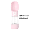 Dog 2 in 1 Bottle Pet Feeder Dog Water Bottle Collapsible Folding Bowl Travel Outdoor Food Water Storage For Cat Dog