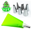 8Pcs/Set Silicone Kitchen Accessories Icing Piping Cream Pastry Bag 6 Stainless Steel Nozzle Set DIY Cake Decorating Tips Set