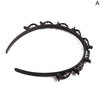 Double bangs hairstyle hairpin