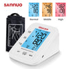 Sinocare Blood Pressure Monitor Tensiometer Upper Arm Automatic Digital BP Machine Pulse Heart Rate Meter 3 Color LCD Display