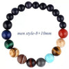 Lovers Eight Planets Natural Stone Bracelet Universe Yoga Chakra Galaxy Solar System Beads Bracelets for Men Women Jewelry