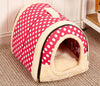 Dog House Kennel Nest With Mat Foldable Pet Dog Bed Cat Bed House