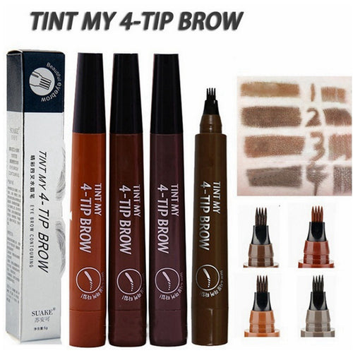 Microblading Eyebrow Pen Waterproof Fork Tip Eyebrow Tattoo Pencil Long Lasting Professional Fine Sketch Liquid Eye Brow Pencil