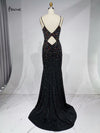 Finove Hot Selling New Products Black Sexy V-neck Ladies' Evening Dresses Spring And Summer Styles Luxury Evening Dresses 2023
