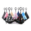 Windproof Reverse Folding Double Layer Inverted Chuva Umbrella Self Stand Inside Out Rain Protection C-Hook Hands For Car