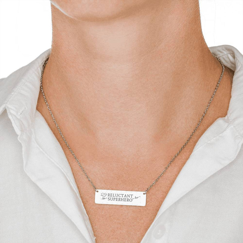 PERSONALIZED Reluctant Superhero Message Necklace