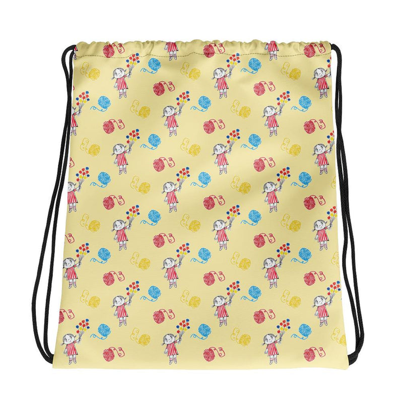 Drawstring bag in yellow