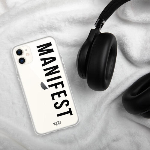 Clear Black Manifest iPhone Case
