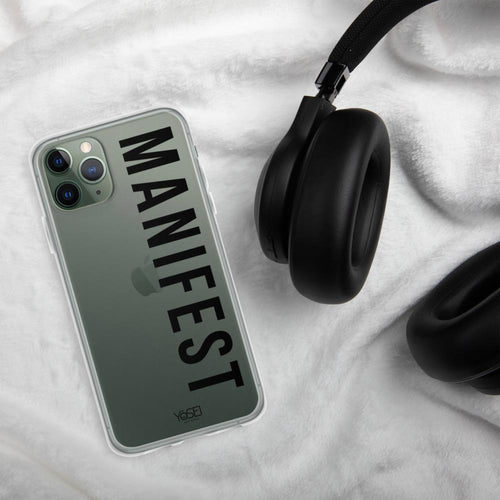 Clear Black Manifest iPhone Case