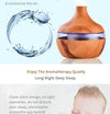 saengQ Electric Humidifier Essential Aroma Oil Diffuser Ultrasonic Wood Grain Air Humidifier USB Mini Mist Maker LED Light For