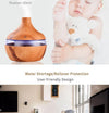 saengQ Electric Humidifier Essential Aroma Oil Diffuser Ultrasonic Wood Grain Air Humidifier USB Mini Mist Maker LED Light For