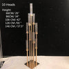 8 or 10 Heads Metal Candelabra Candle Holders Road Lead Table Centerpiece Gold Candelabrum Stand Pillar Candlestick For wedding