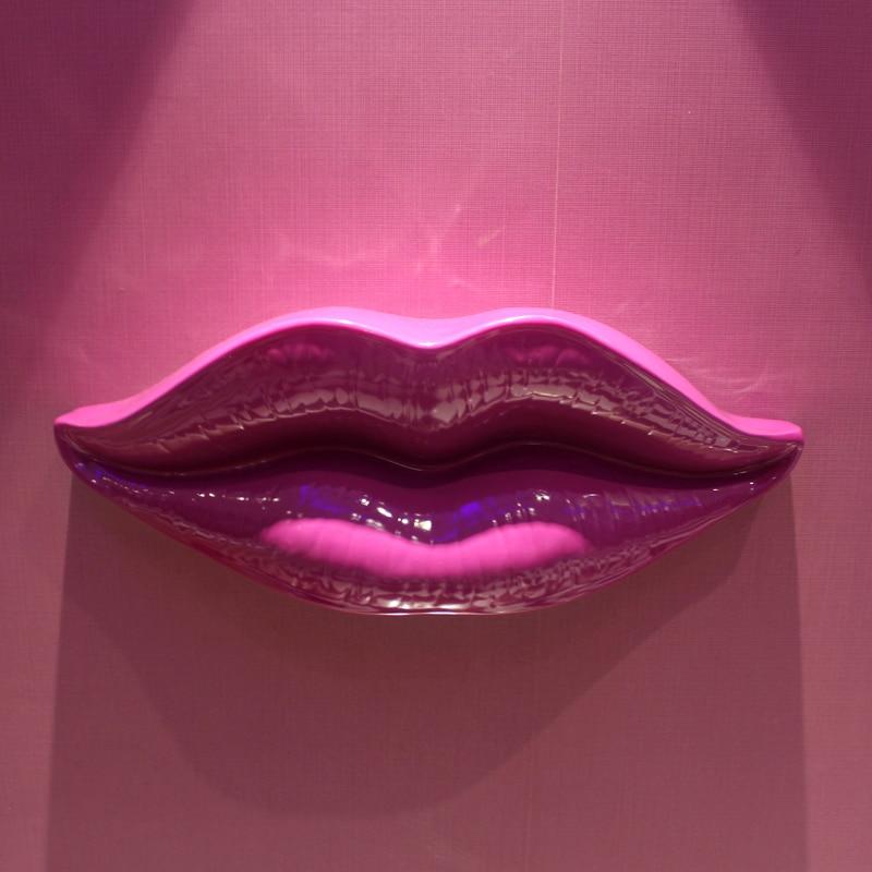 Free shipping Big Lip Sculpture Decoration Modern Red Lips Pendant Bar Club Theme Wall Decoration