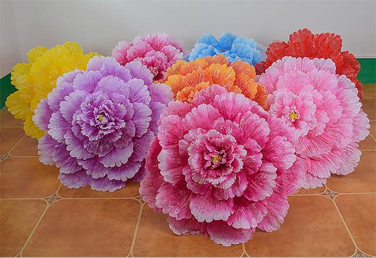 Free ship Creative Chinese Handmade Peony Flowers Bamboo Frame Umbrella Decorative Parasol Gift Women Umbrella Wedding Ornaments