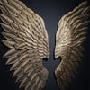 Free shipping Creative  Abstract Wing Wall Sculpture Decoration Figurine Decorative Metal Wing Statue TV Background Xmas Gift